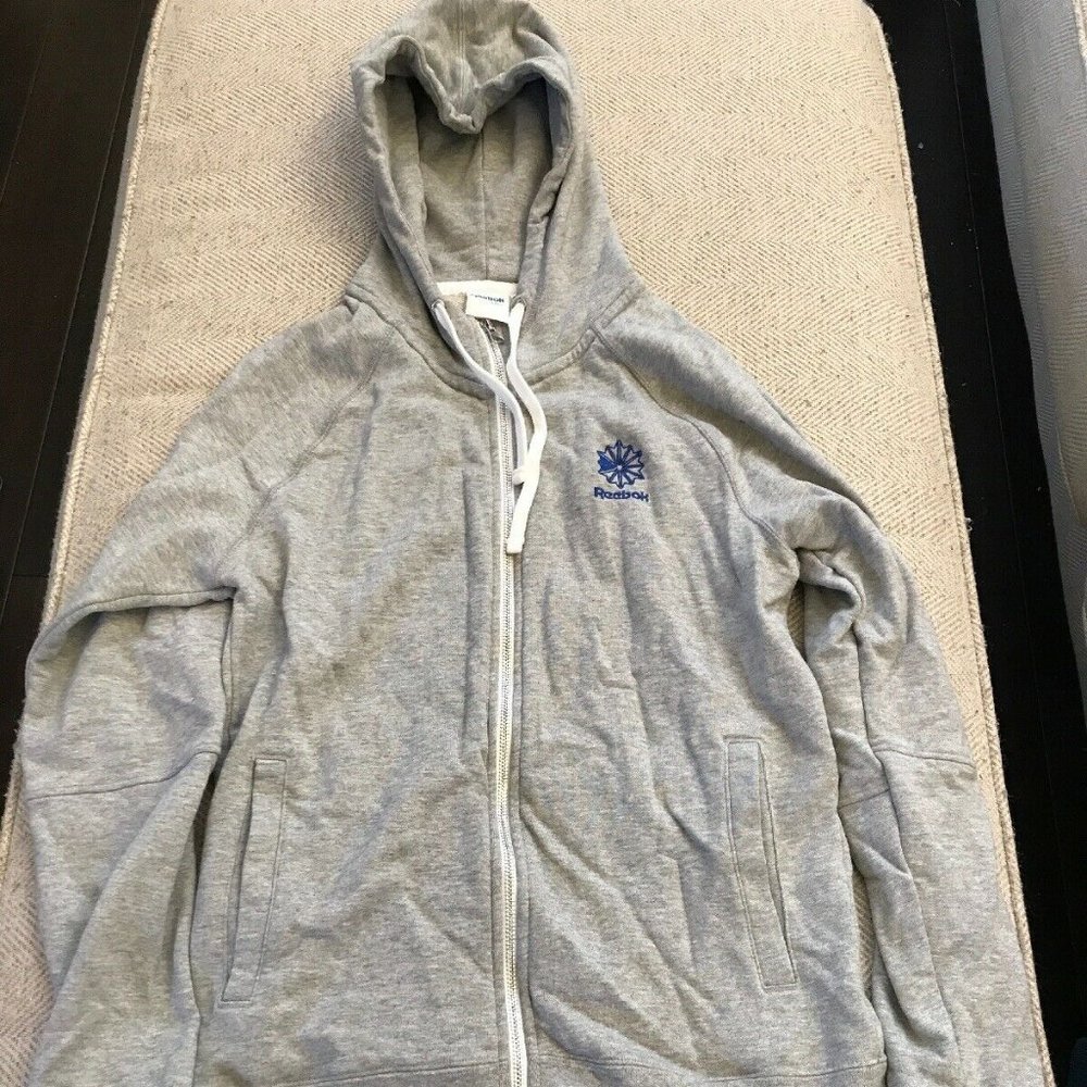 Reebok Men's CrossFit Full Zip Hoodie Grey Small